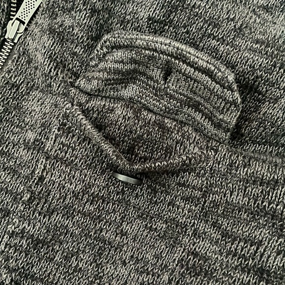 Men’s Apt. 9 Full Zipper Long Sleeve Cotton Sweater With Button Pockets Large - Picture 5 of 16